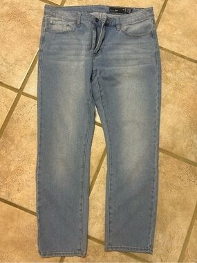 🤩 WXYZ Men’s 34x30 Nomad Slim Fit Light Wash Jeans Stretch Denim Y2K